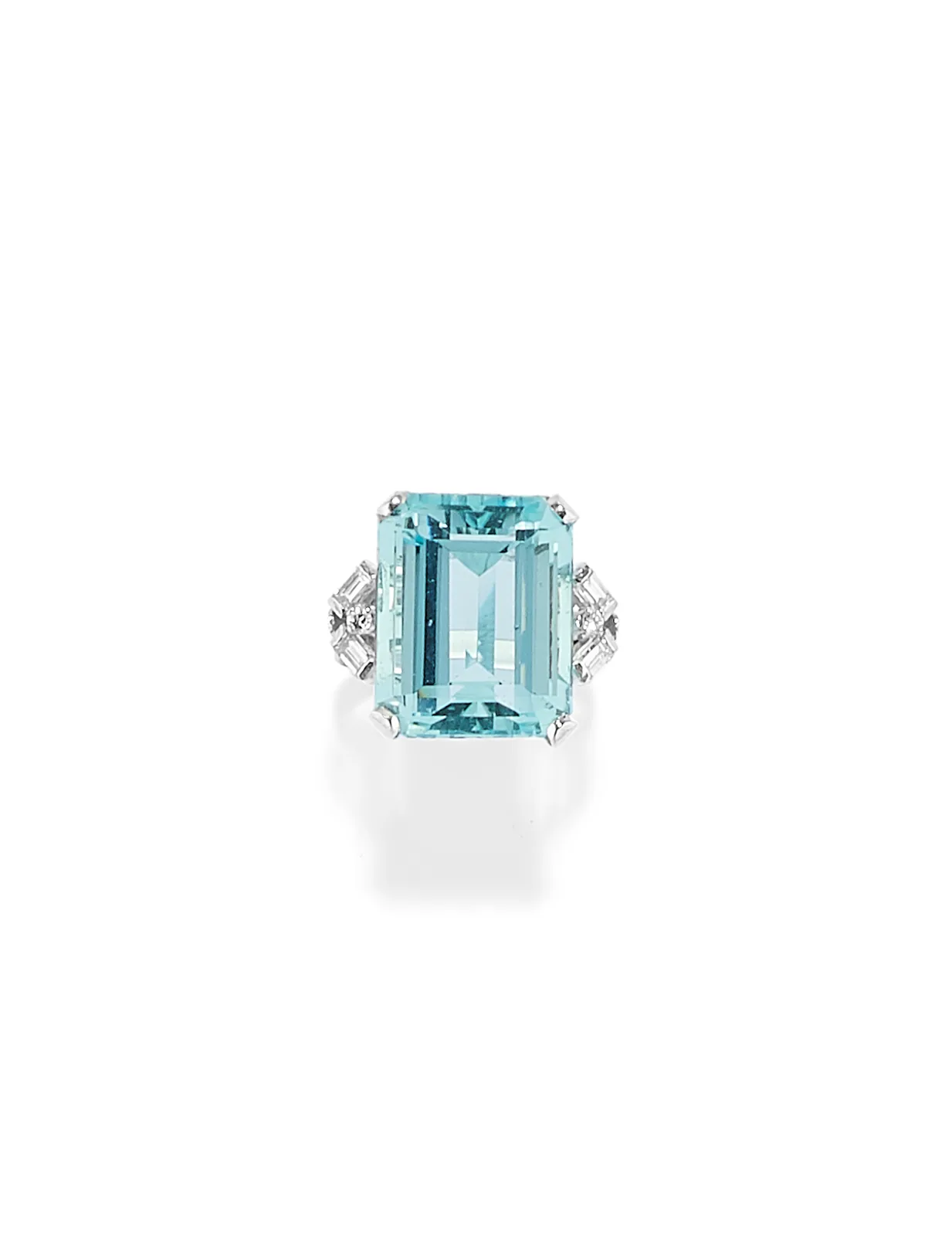 Anello con Acquamarina e Diamanti