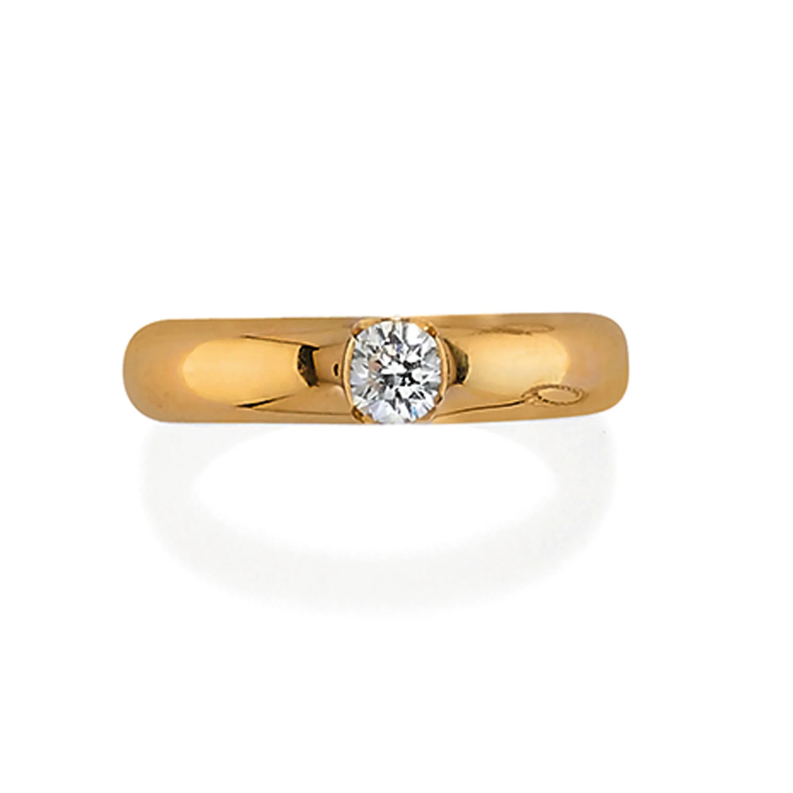 Anello Solitario con Diamante firmato Cartier