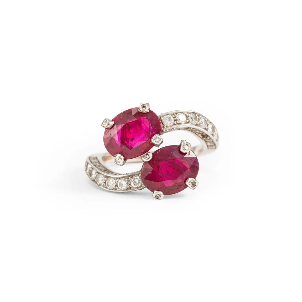 Anello in Oro, Rubini e Diamanti