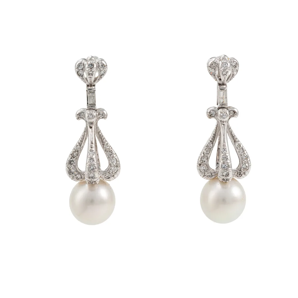 Orecchini con Perle e Diamanti